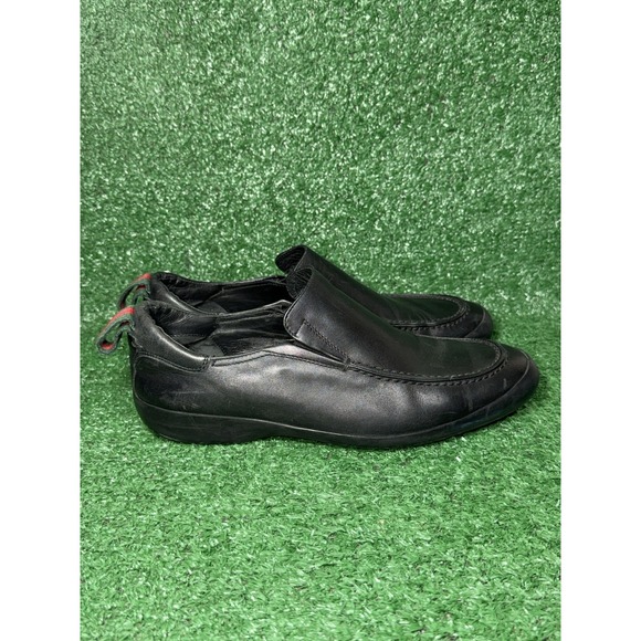 Vintage Gucci Shoes Mens Size 8.5 US Black Leather Slip On Loafers Luxury Italy main image 6